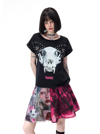 Portrait Patchwork Plaid Mini Skirt【s0000017726】
