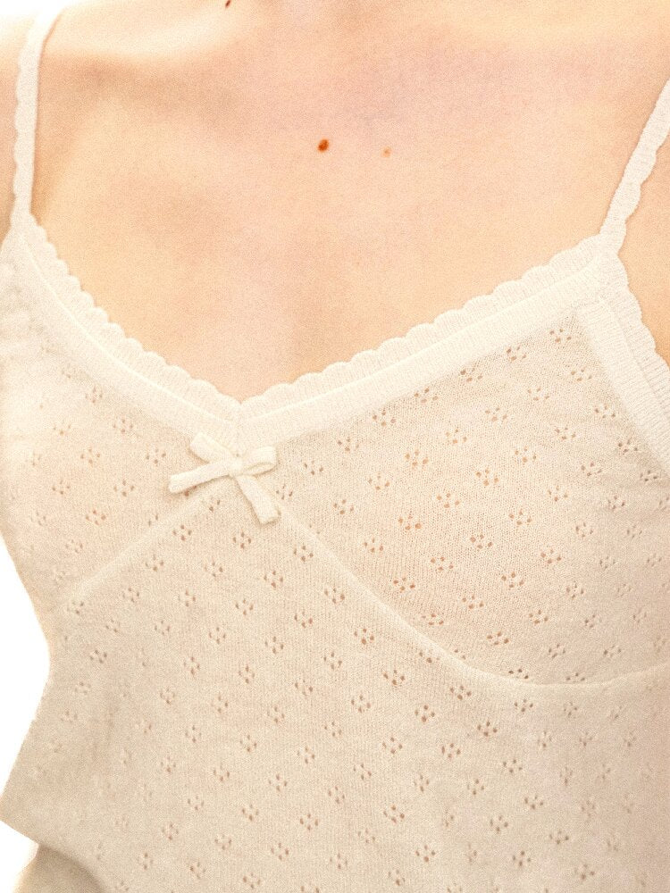 Breathable Lace Knit Top Skirt Set【s0000017442】