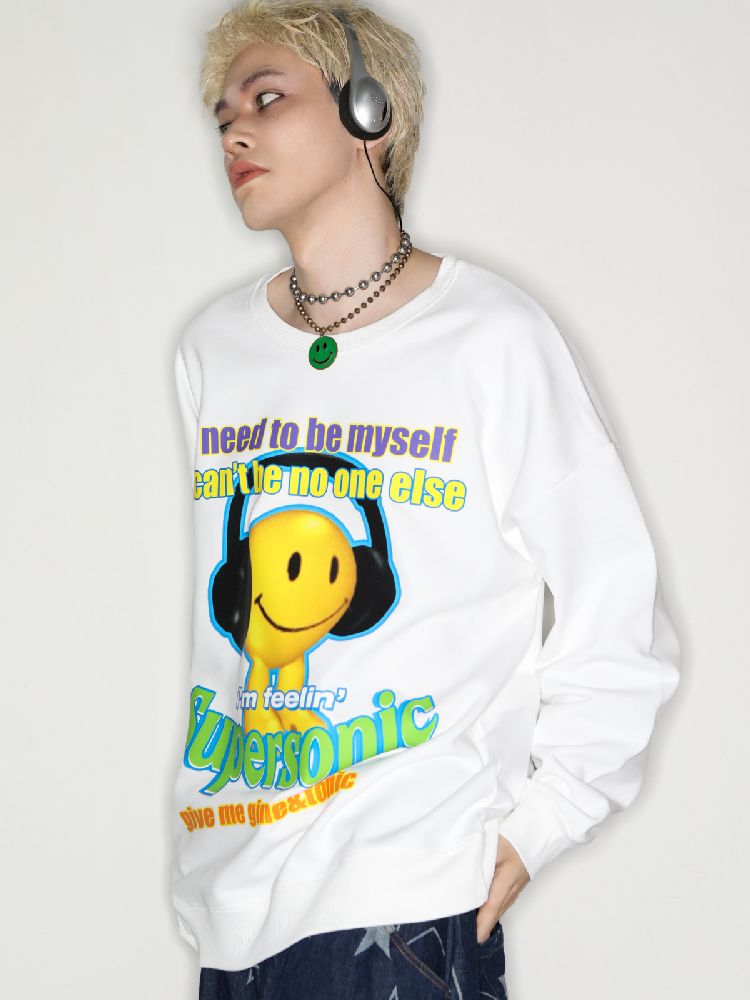 American Casual Street Smiley Loose Pullover [S0000010265]