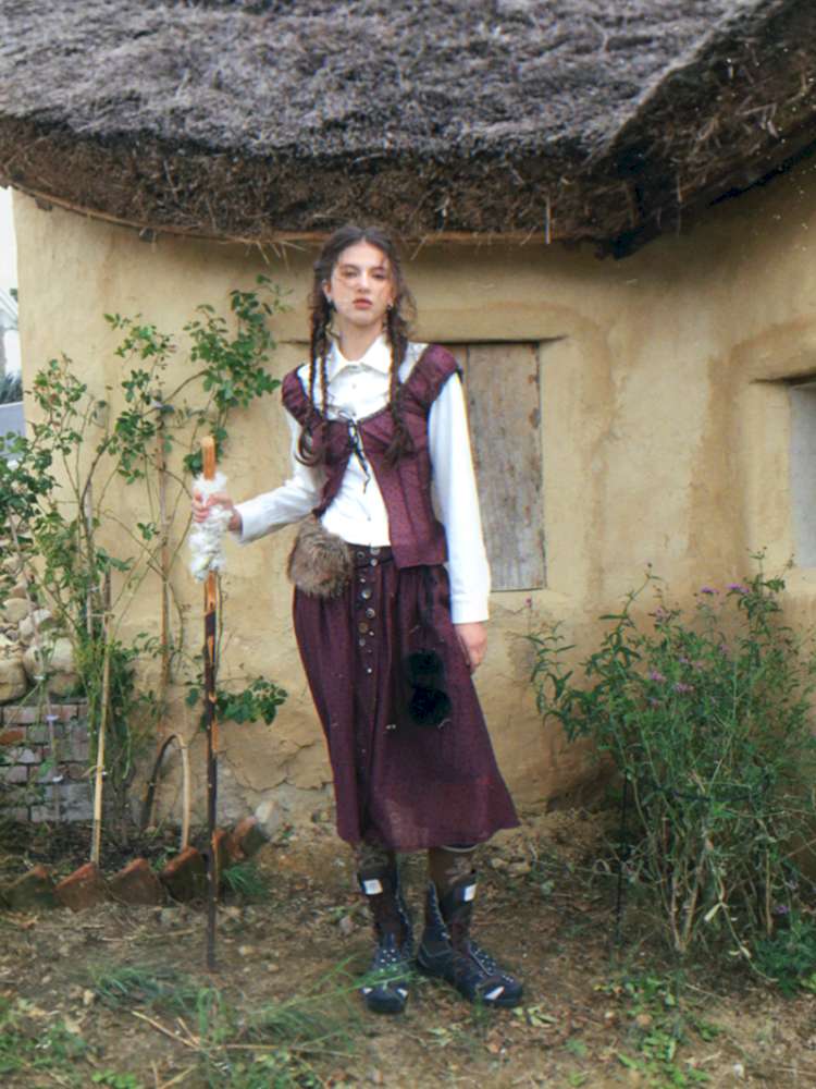 Button Vintage Polka Dot Chiffon Skirt【s0000014901】