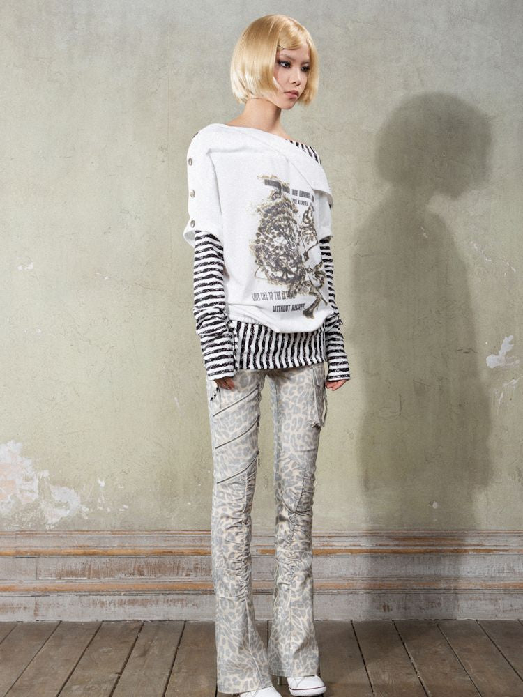 One Shoulder Punk Loose Sweatshirt【s0000009932】