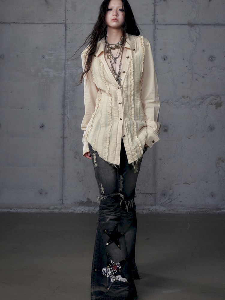 Scrappy Sunscreen Long Sleeve Shirt【s0000013470】