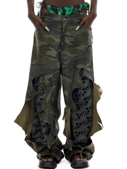 Gender-Neutral Y3K Painted Denim Pants【s0000014013】