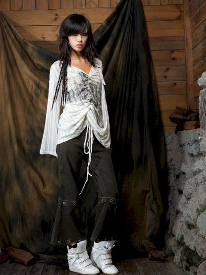 Slim-Fit Printed Long-Sleeve T-Shirt【s0000013899】