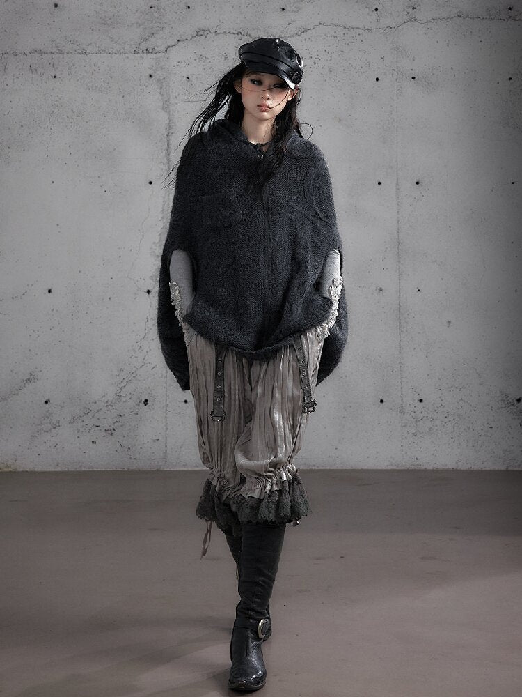 Twisted Knit Wool Cape Jacket【s0000019160】