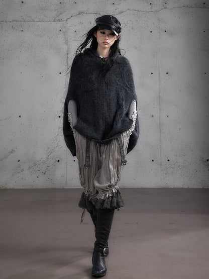 Twisted Knit Wool Cape Jacket【s0000019160】
