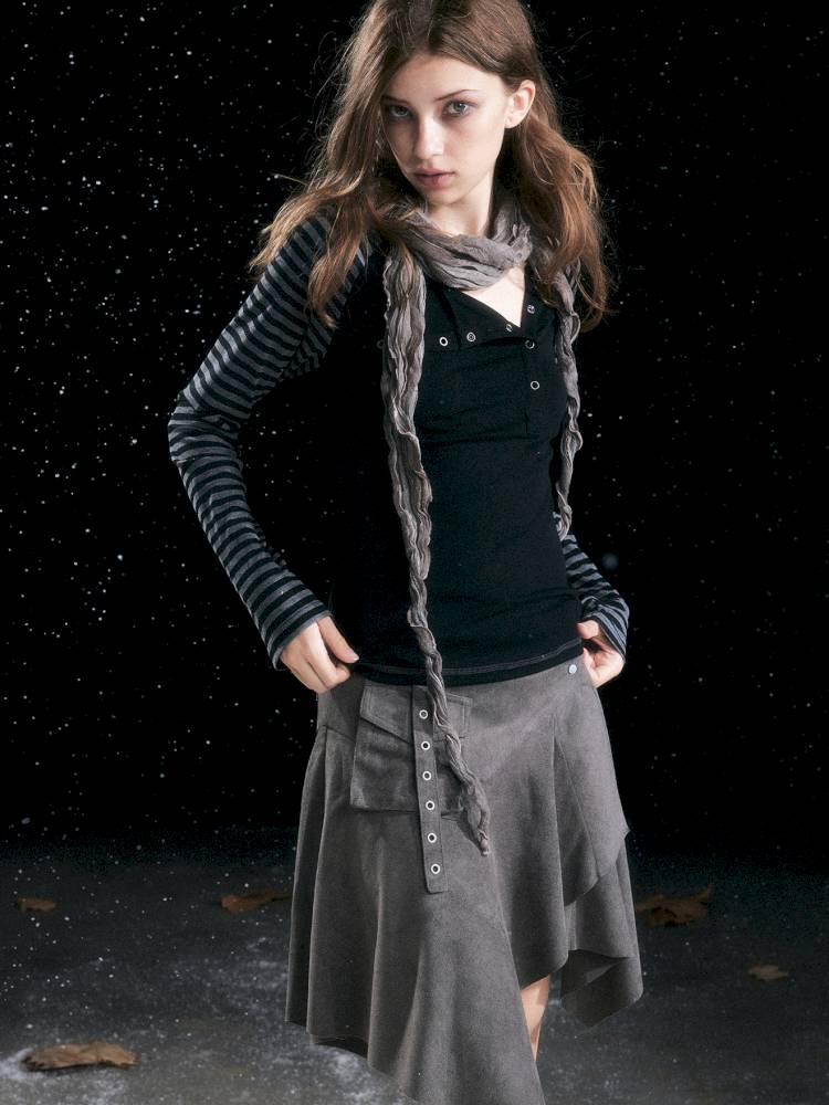 Striped Raglan Sleeve T-Shirt【s0000014430】