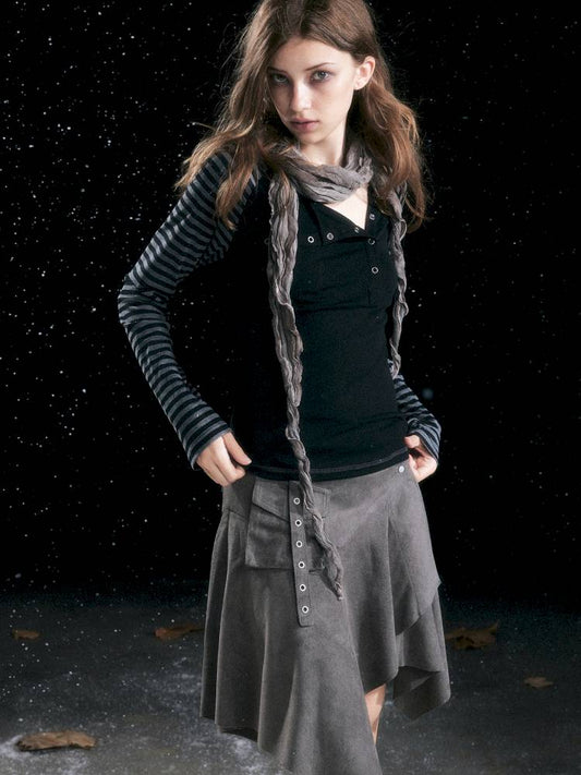 Striped Raglan Sleeve T-Shirt【s0000014430】