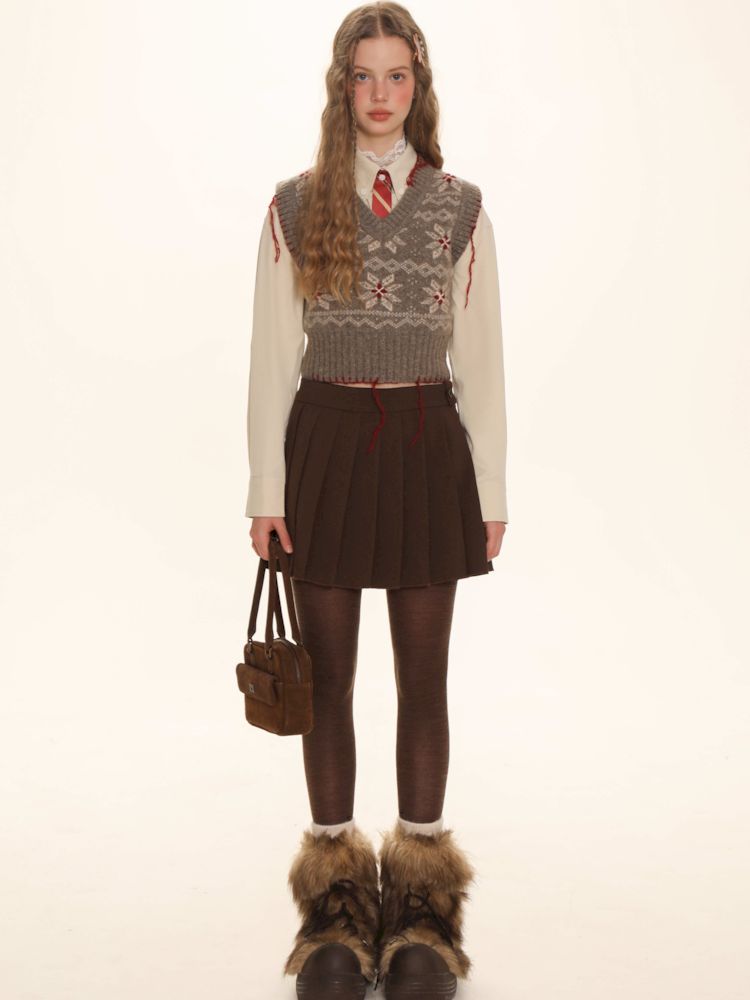 Snowflakev-Neck 니트 언더 셔츠 [S0000006009]