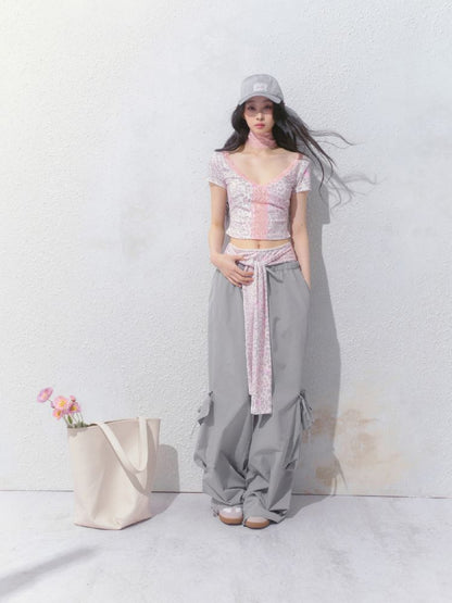 Sporty Loose Pockets Wide Leg Pants【s0000012157】