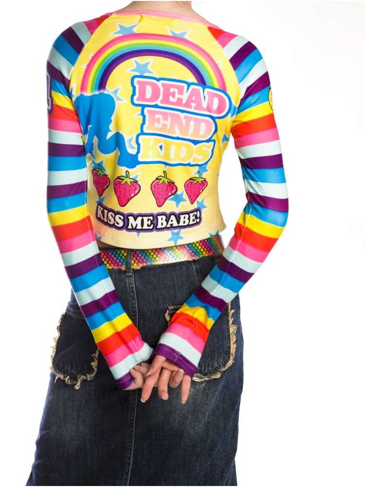 Sweet Cool Y2K Subculture Print Short Top【s0000014907】