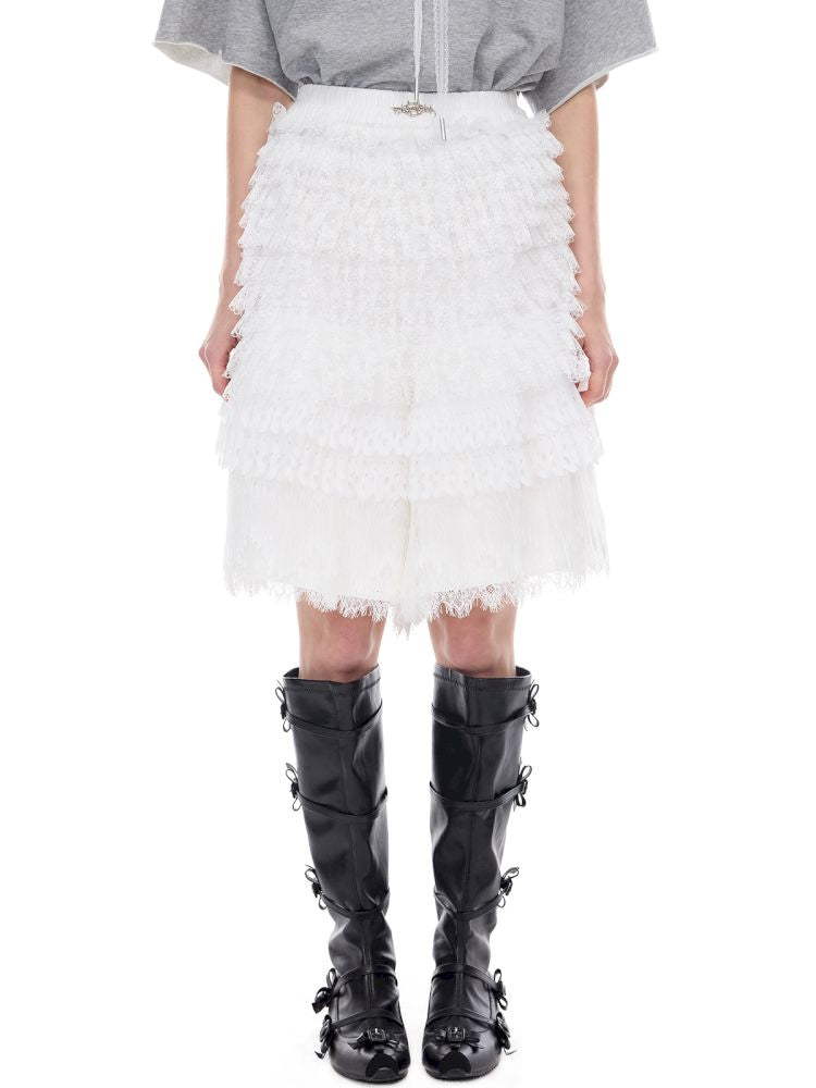 Lace layered loose punk ballet casual pants【s0000012980】