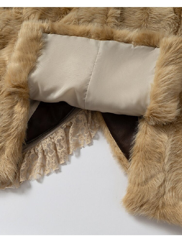 Plush Eco-Friendly Fur Coat【s0000019161】