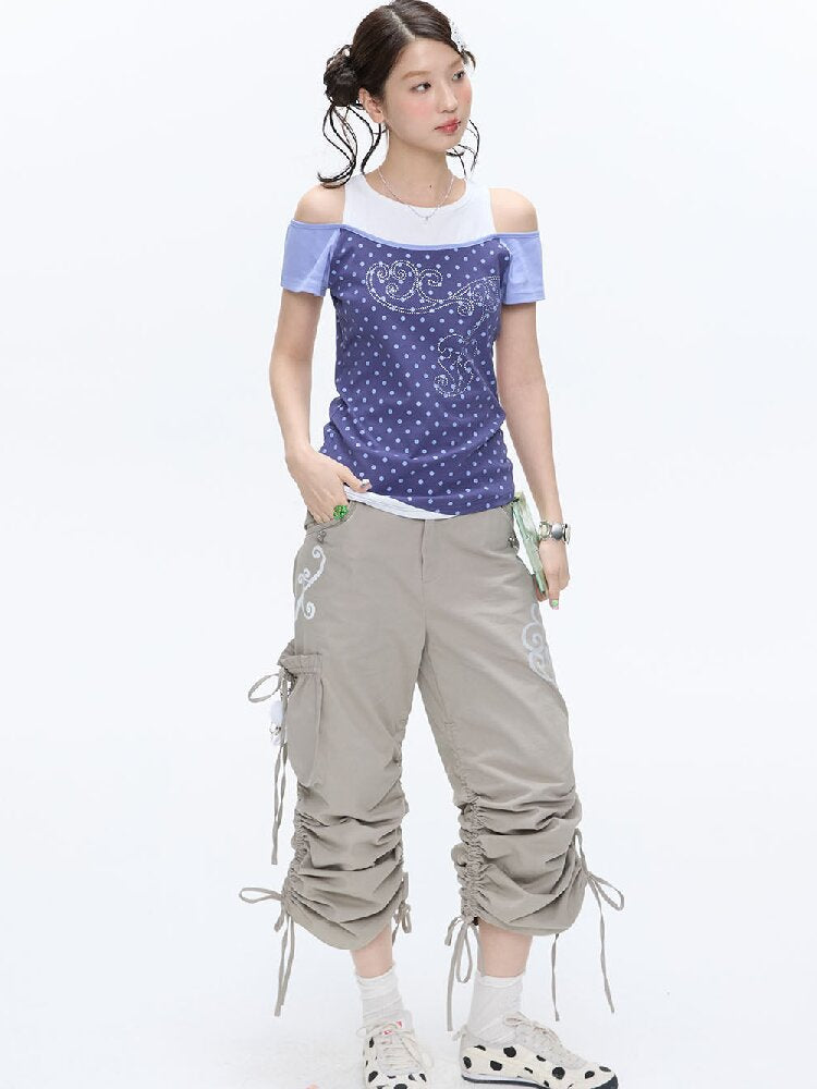 Vine Shirring Pleats Cargo Pants【s0000016376】