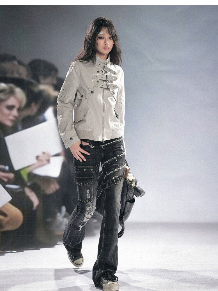 Washed Reconstructed Short Jacket【s0000015452】