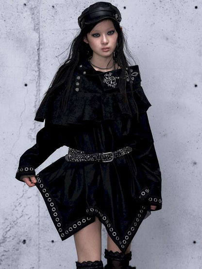 Dark Court Suede Irregular Skirt【s0000014919】