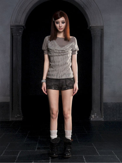 Bubble short sleeve t-shirt【s0000012309】