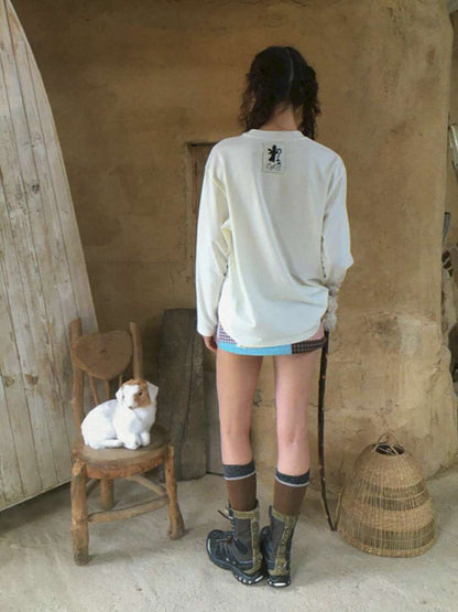 Forest Elf Print Long Sleeve T-Shirt【s0000014898】