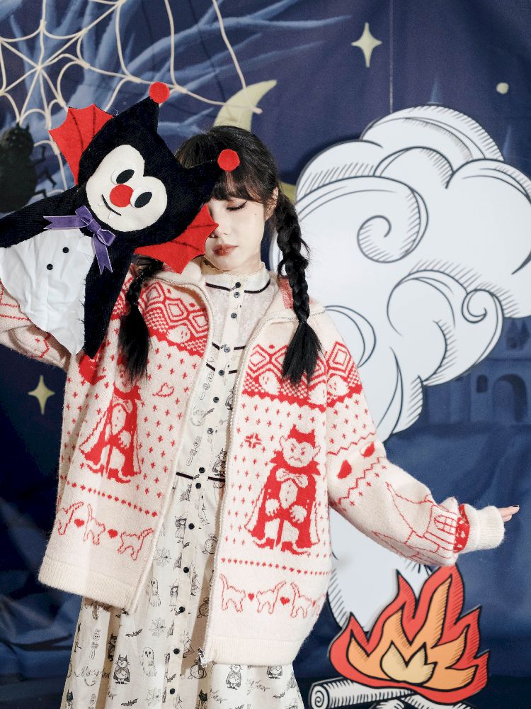 Cat Ears Devil's Tail Cardigan【s0000011559】