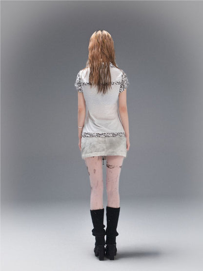 POLO NECK COLLISION COLOR SLEEVE TOP [S0000008468]