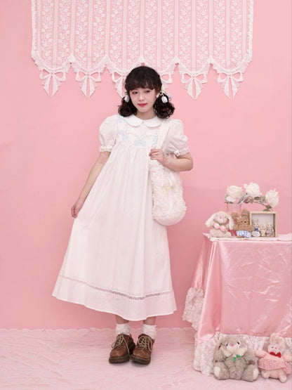 Embroidery sandwich cotton shoulder bag【s0000013499】