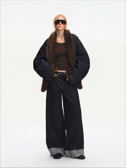 French Lamb Wool Cropped Jacket【s0000015056】