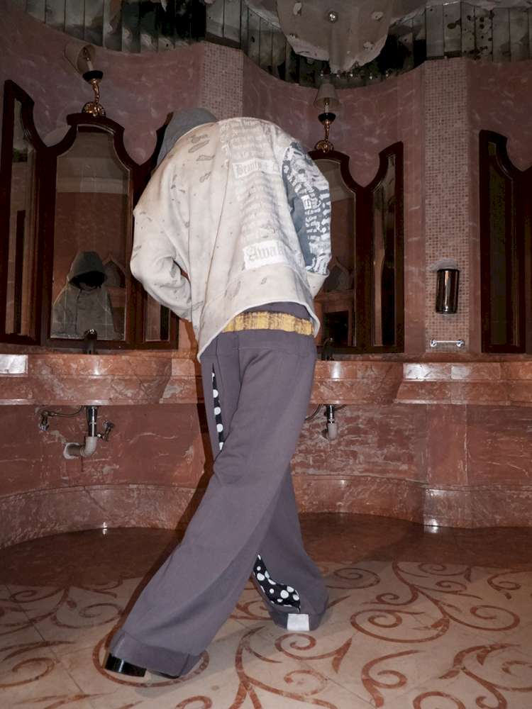 Polka Dot Paneled Wide Leg Pants【s0000015150】