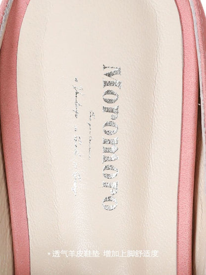 Carved Single Buckle Ballet Shoes【s0000013439】