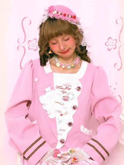 Patchwork Embroidered Tea Break Blazer【s0000014160】