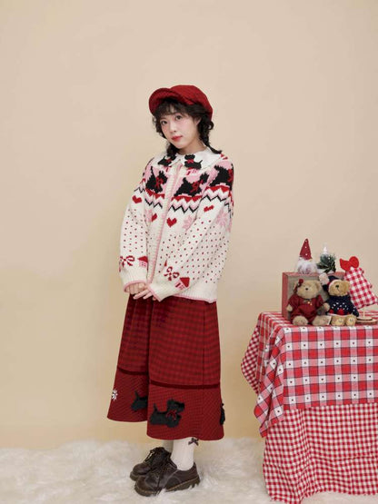 Bow Snowflake Island Wool Sweater【s0000015098】