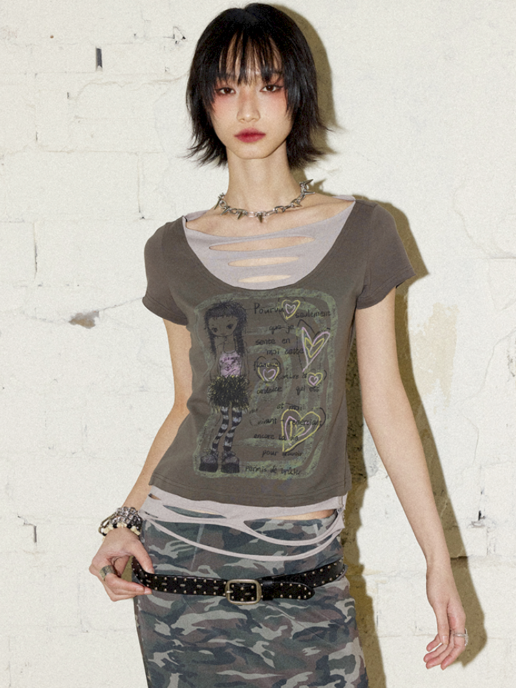 Fake Two Piece T-Shirt【s0000012421】