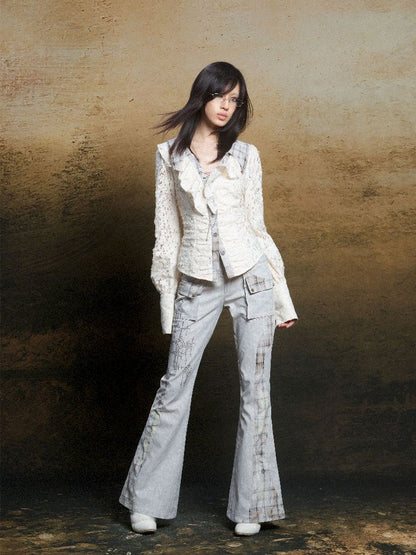 Double Waistband Drilling Decoration Pants【s0000011810】