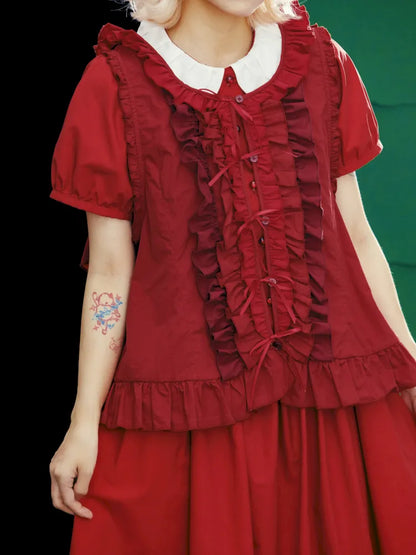 Embroidered Floral Headpiece Vest【s0000013934】