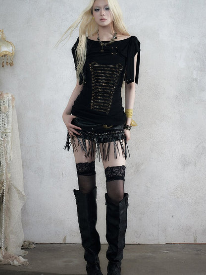 Vintage Court Knightly T-Shirt Dress【s0000017863】