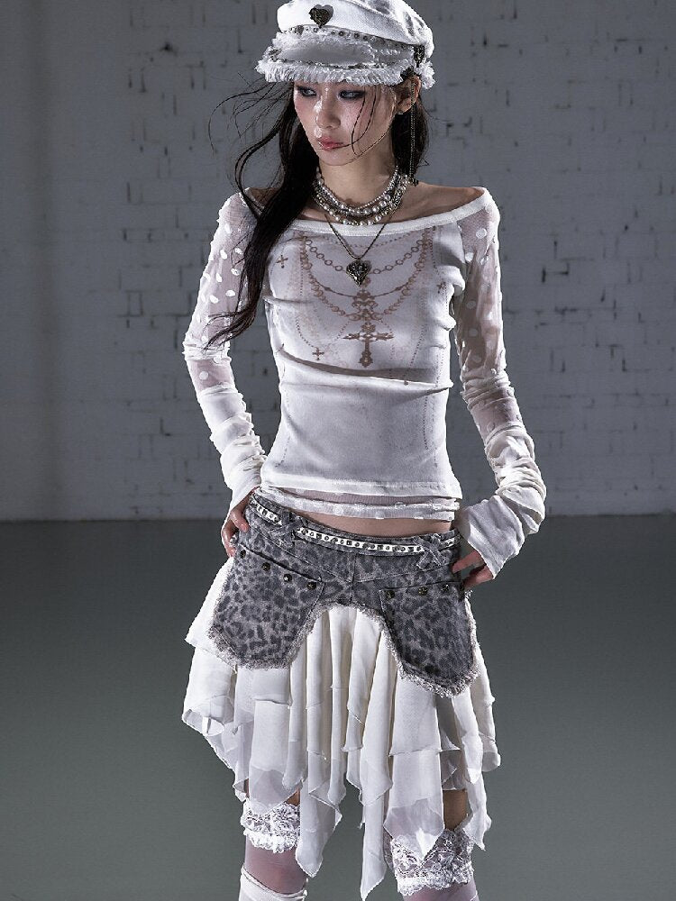 Baroque Wings Embroidered Slim Shirt【s0000015939】