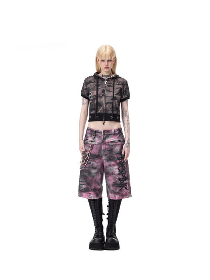 Cat Ear Rhinestone Camo Hoodie【s0000017721】