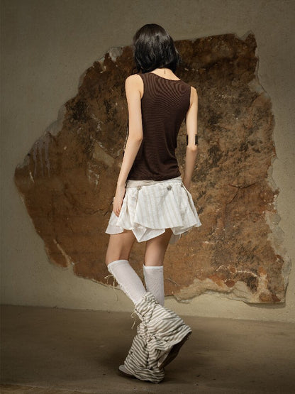 Original Irregular Sleeveless Vest Top【s0000016882】