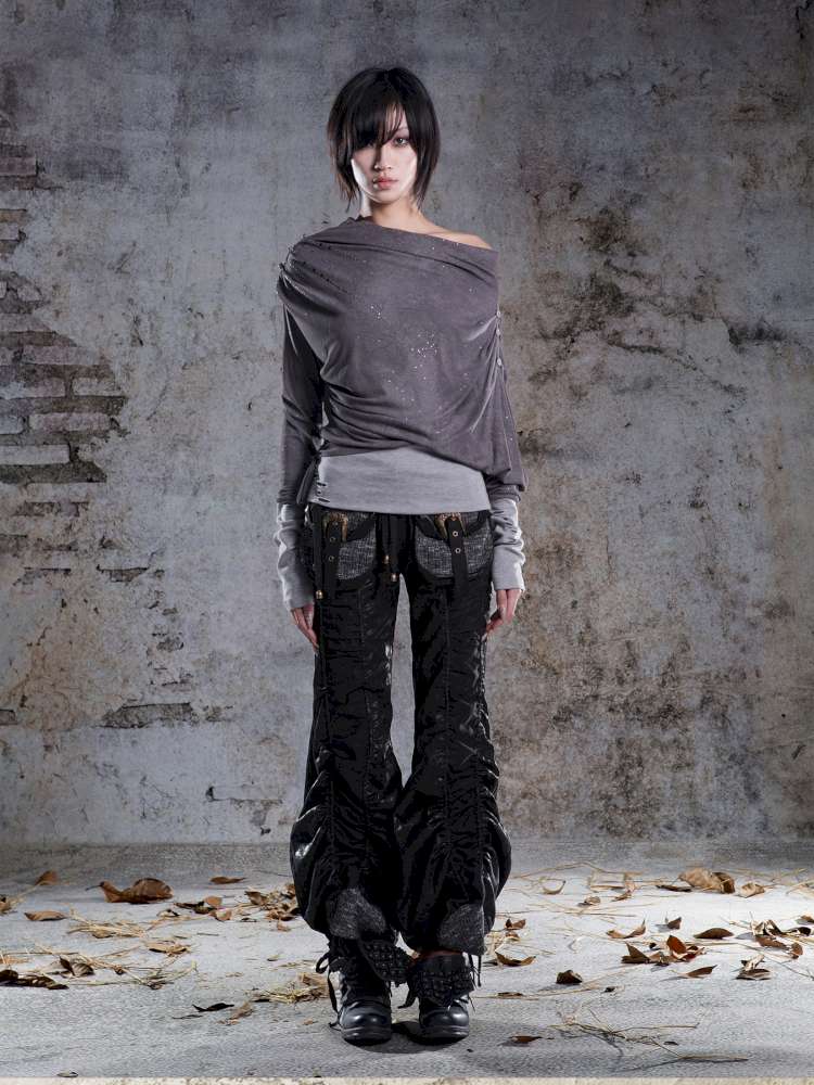 Off-the-shoulder knit top【s0000014488】