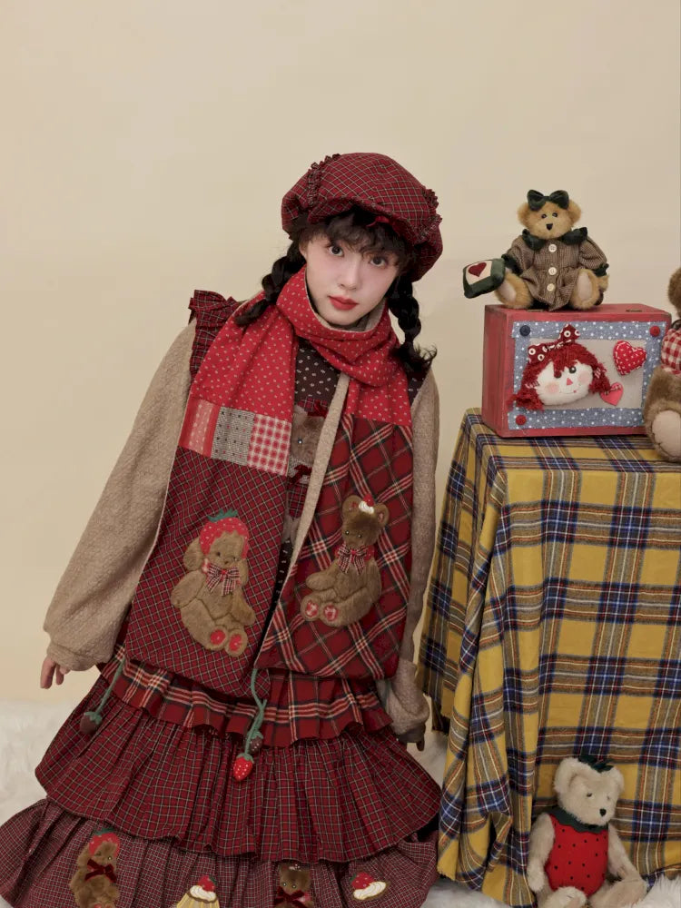 Embroidered lace-trim knit sweater【s0000014173】