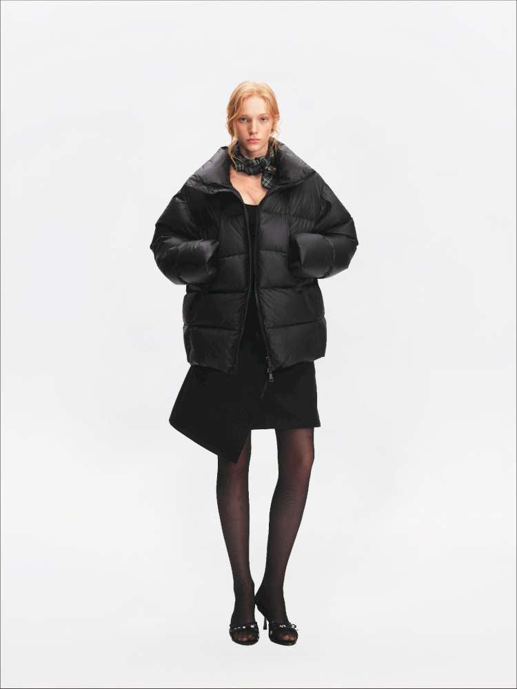 Winter Stand Collar Black Warm 90 Down Jacket【s0000014871】