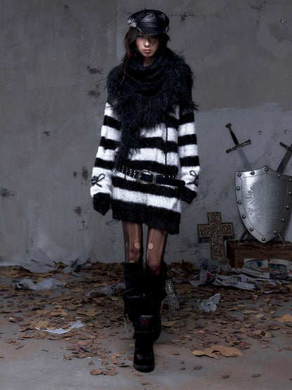 Long-Sleeve Striped Sweater【s0000014474】