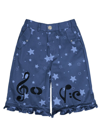 Embroidery Star Wide Leg Pants【s0000017129】