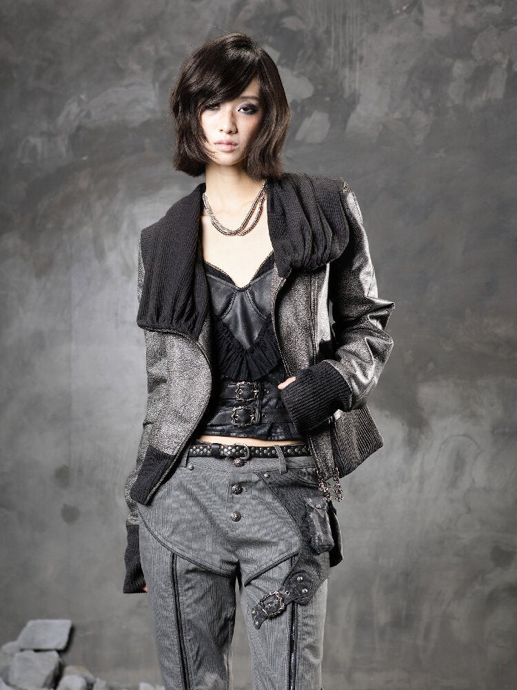 Pile Collar Leather Jacket【s0000015957】