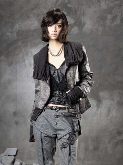 Pile Collar Leather Jacket【s0000015957】