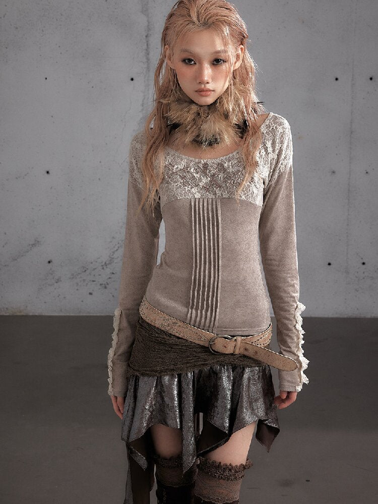 Lace Embroidered Knit Sweater【s0000019159】