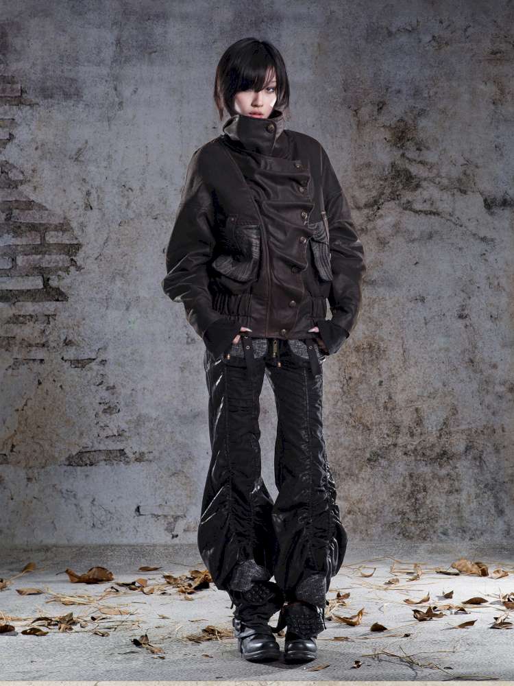 Oversized Fleece-Lined Flight Jacket【s0000014483】