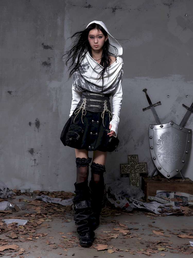 Double-breasted belted waist belt【s0000014464】