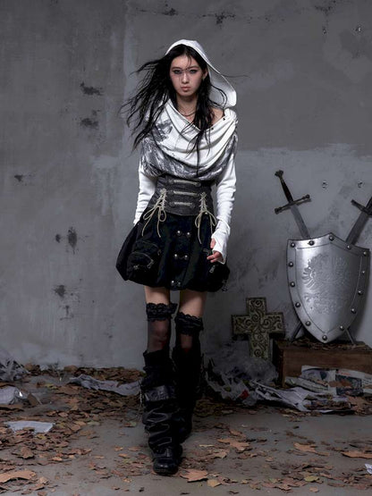 Double-breasted belted waist belt【s0000014464】