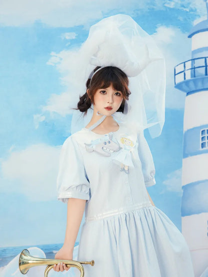 Blue and White Striped Dress【s0000014154】