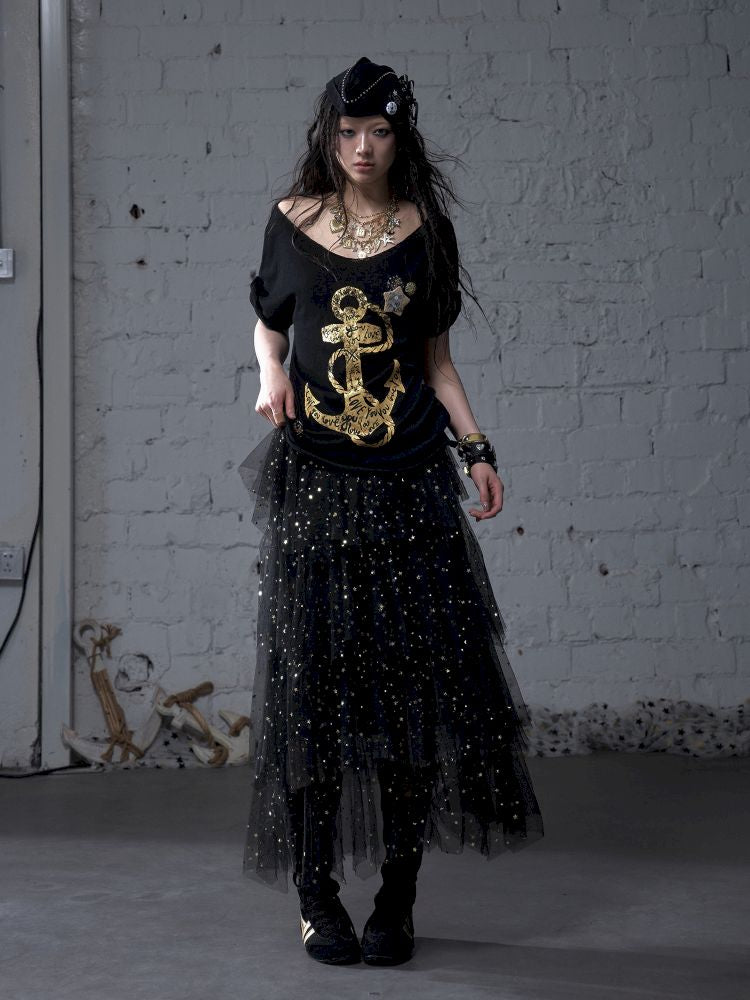 Multi-Layered Mesh Cake Skirt【s0000012789】